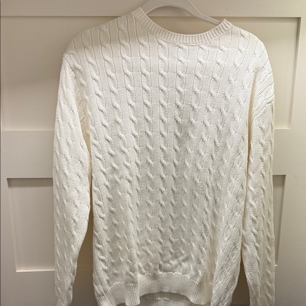 Brandy Melville Ivory Cable Knit Sweater